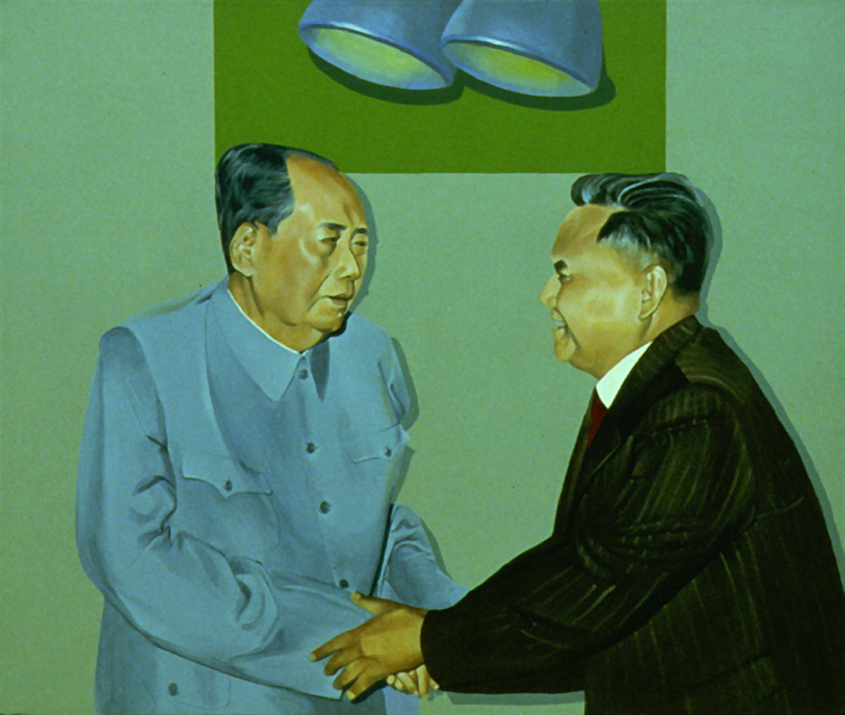 Tod Joanne: Hong Kong Reds on Green, acrylic on canvas 109.2 x 129.5 cm, 1978