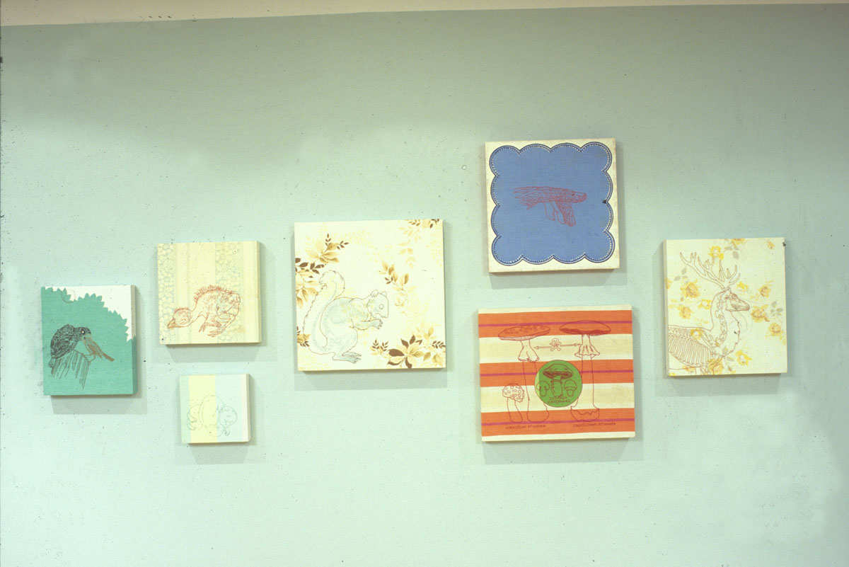 Andrea van der Kooij, image of artwork arranges on the wall.