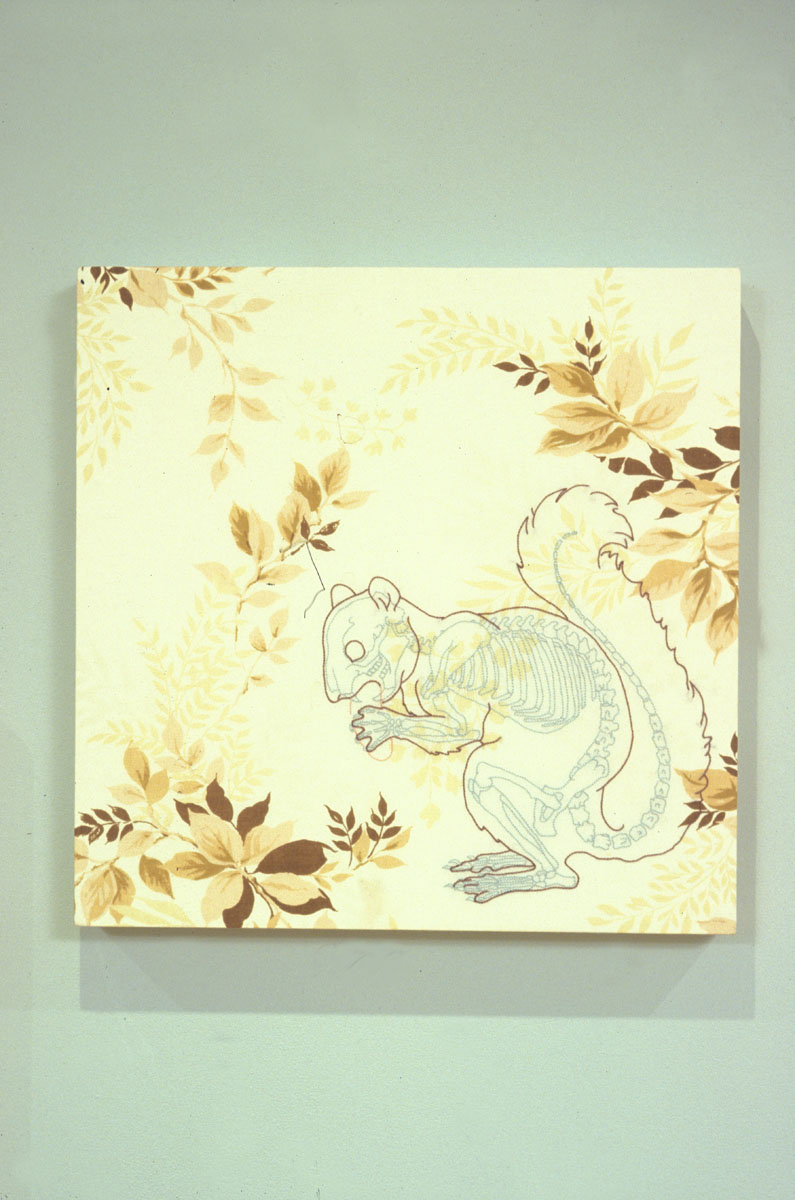 Andrea van der Kooij, collage drawing of squirrel.