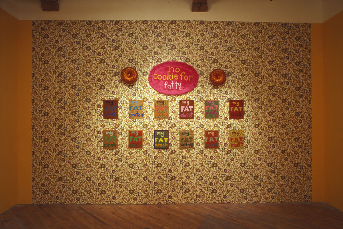 Allyson Mitchell: Wall paper, with images below