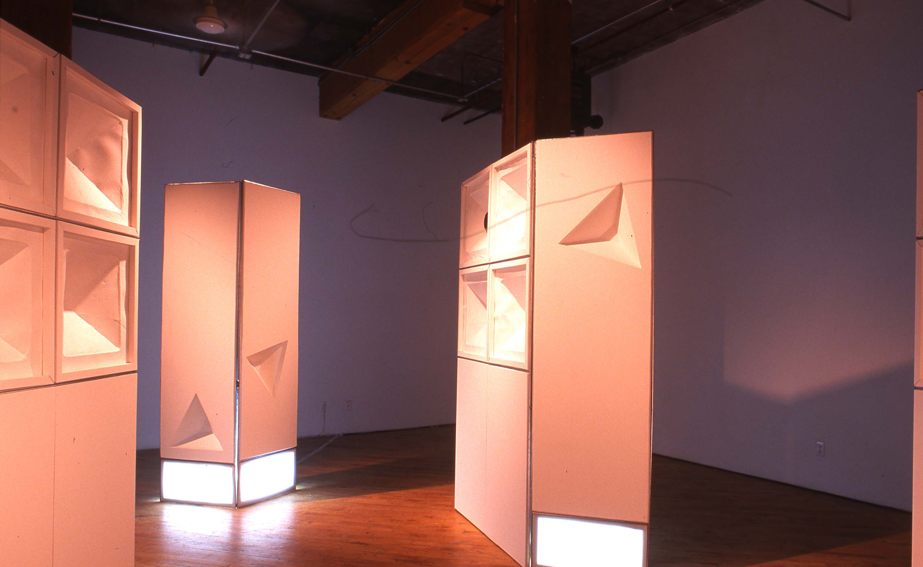 Holly Ward: Installation view, light sculpture.