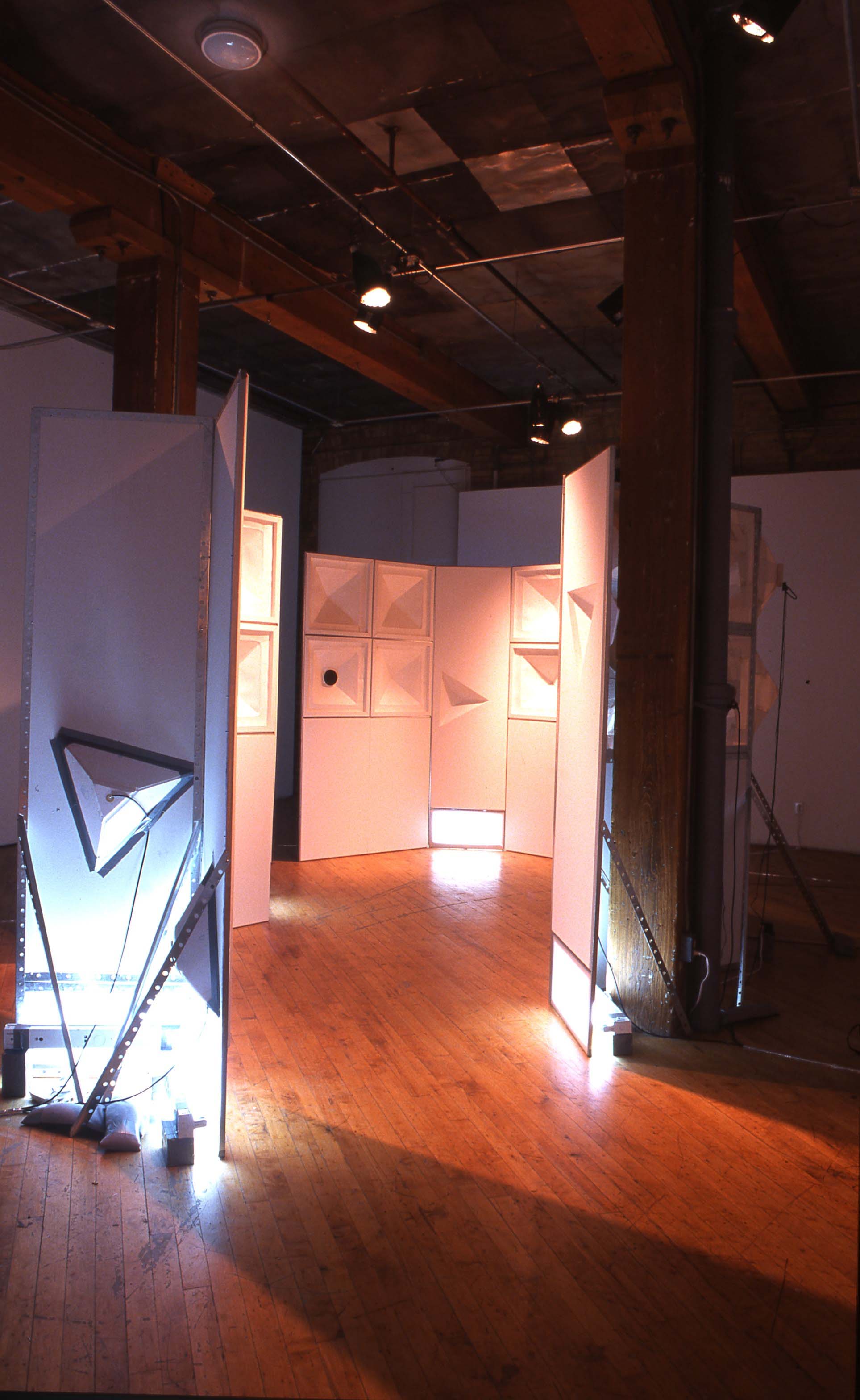 Holly Ward: Installation view, light sculpture.