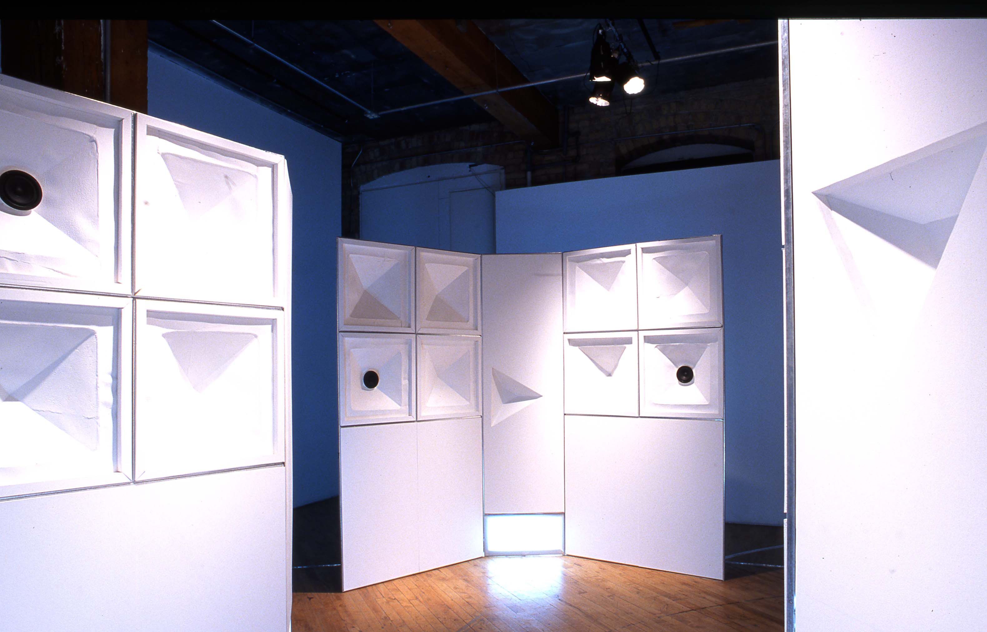 Holly Ward: Installation view, light sculpture.