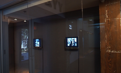 Donald Rance: Installation view, window, video monitors.