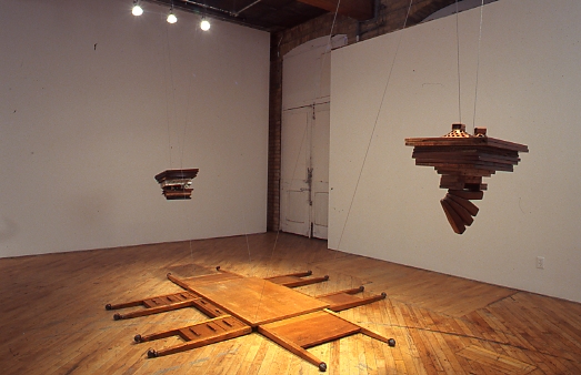 Adrienne Spier:Installation, wooden stage.