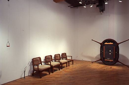 Adrienne Spier:Installation, wooden stage.