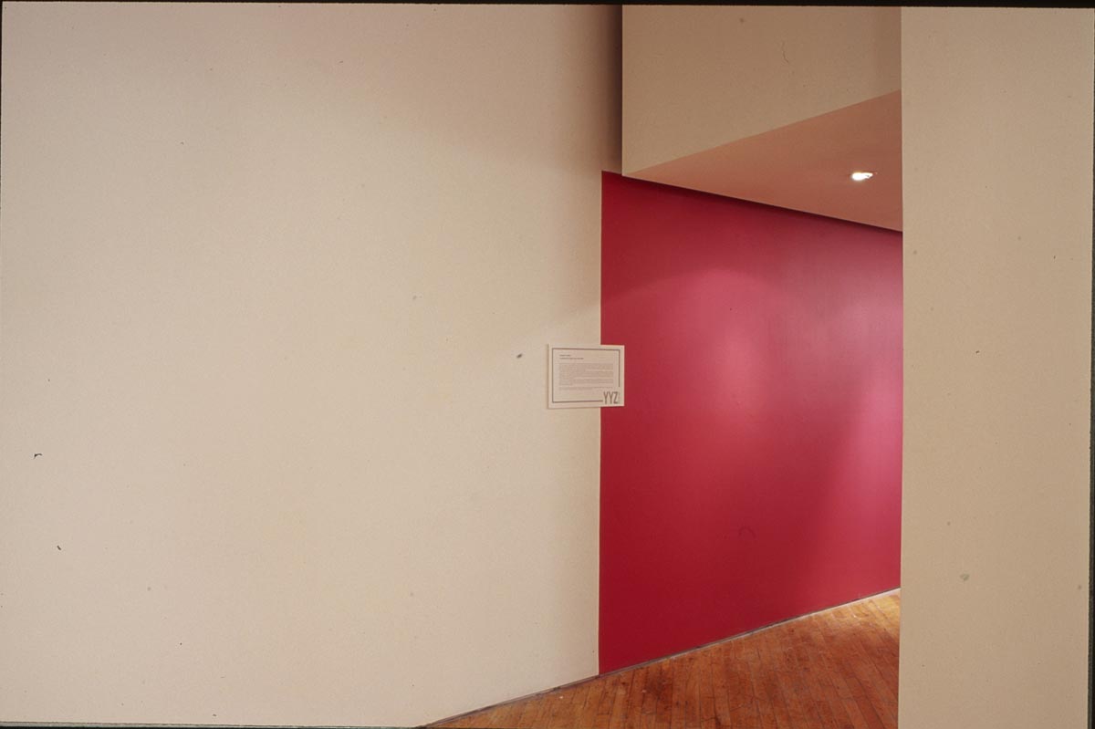 Gordon Lebredt: Installation view, two mirrored pillars.