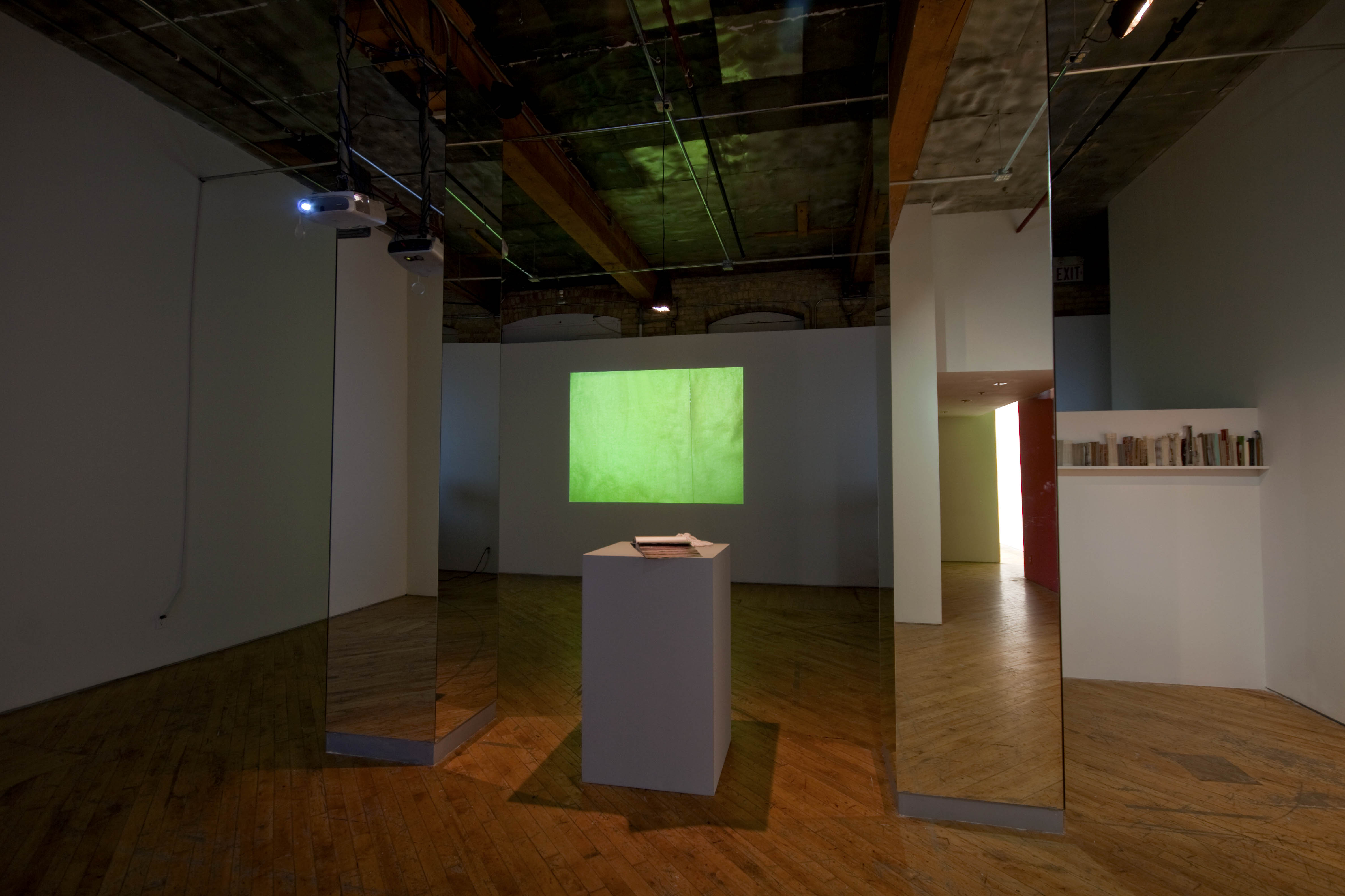 Sarah Jane Gorlitz & Wojciech Olejnik, installation view, video projection.