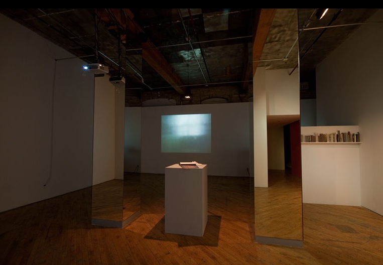 Sarah Jane Gorlitz & Wojciech Olejnik, installation view, video projection.