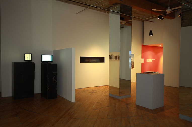 Sarah Jane Gorlitz & Wojciech Olejnik, installation view, video projection.