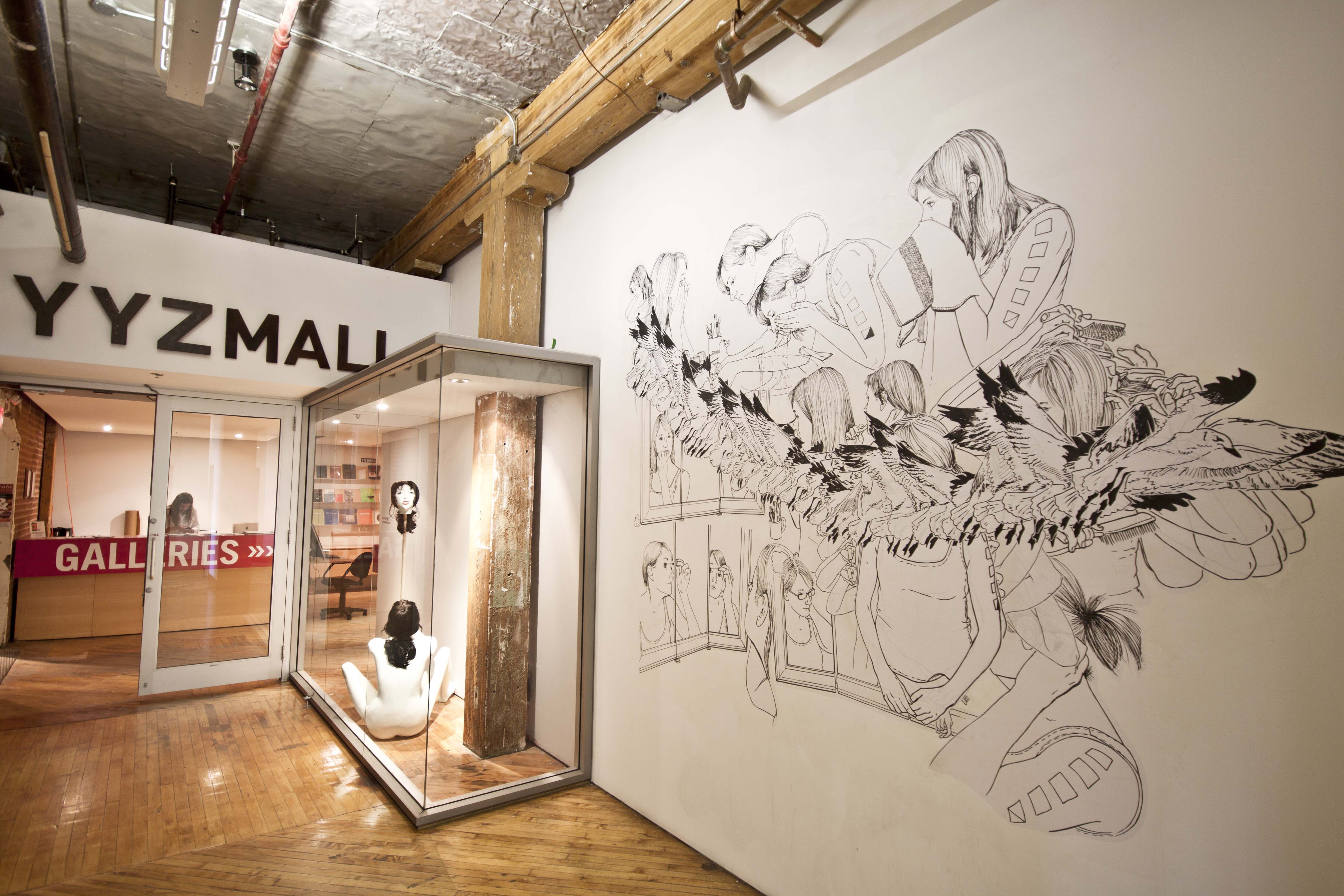 Shannon Gerard, mural black and white drawing