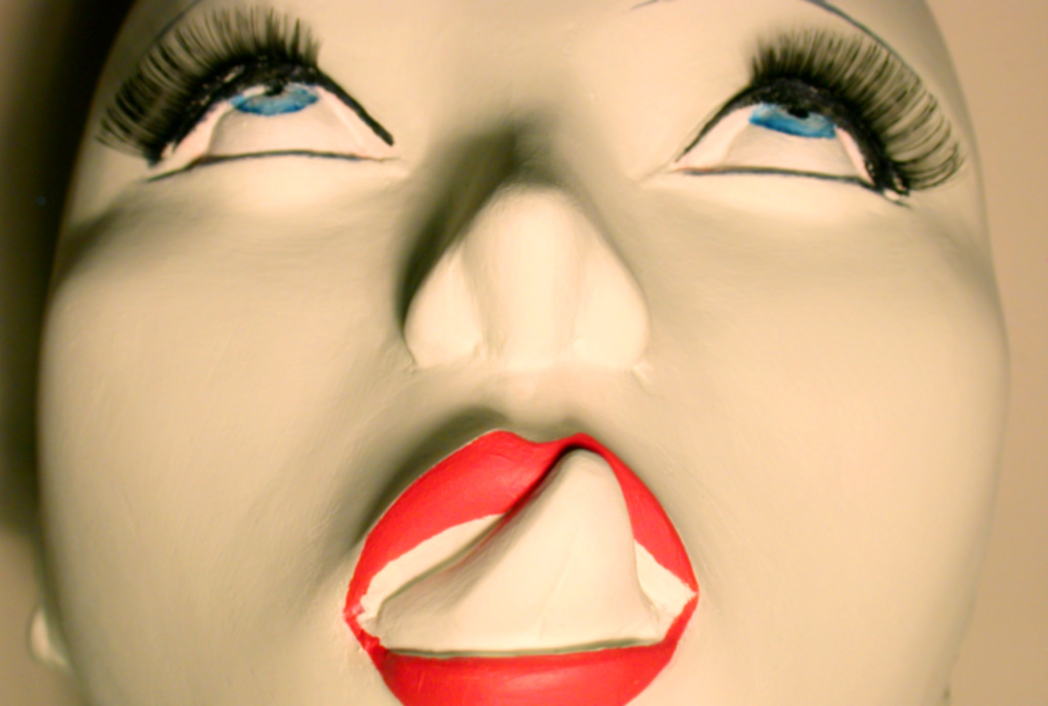 Sculpture of woman's face.