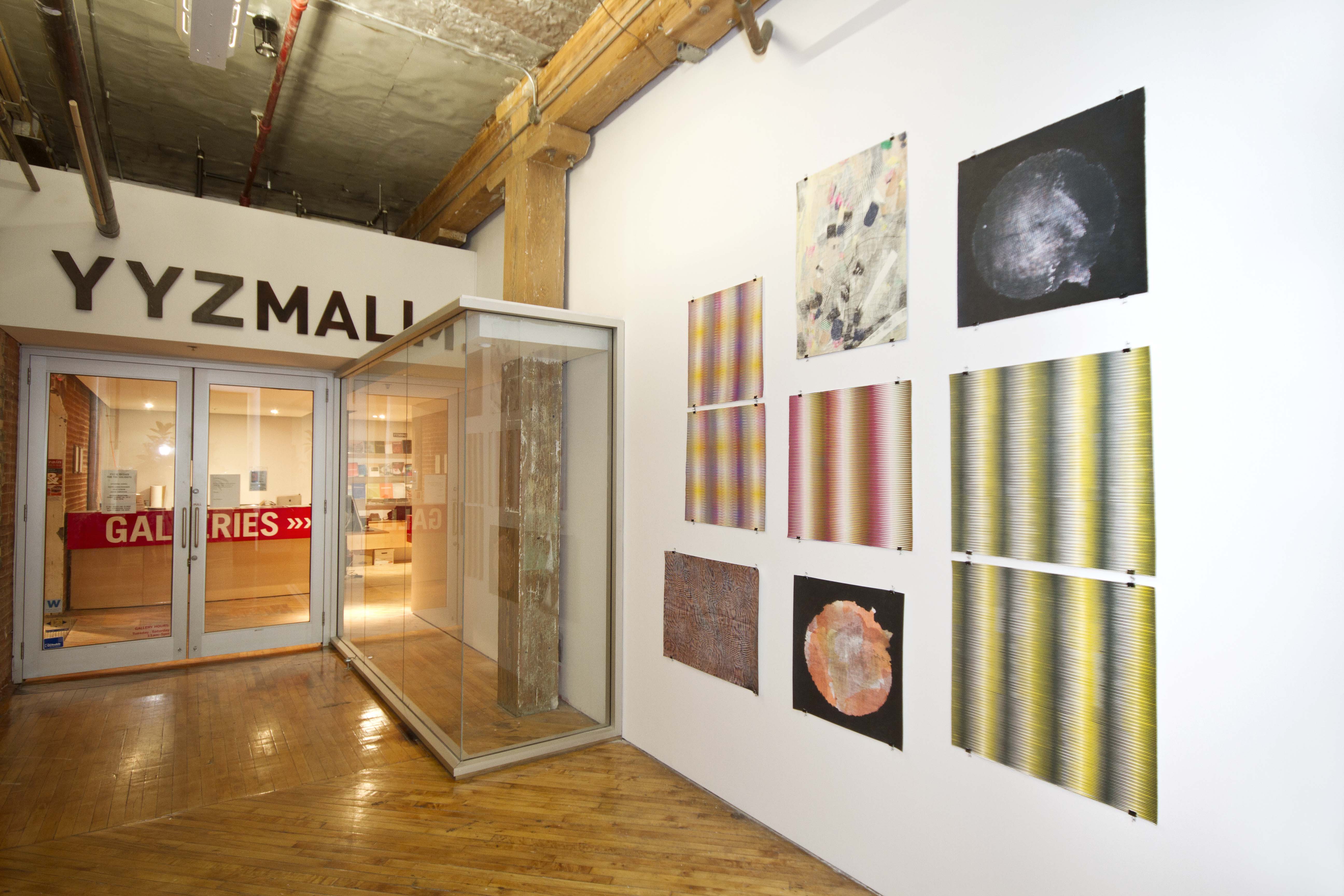 Jacob Horwood: Detail Without a Drawing Board, installation view, multiple images of screen prints..