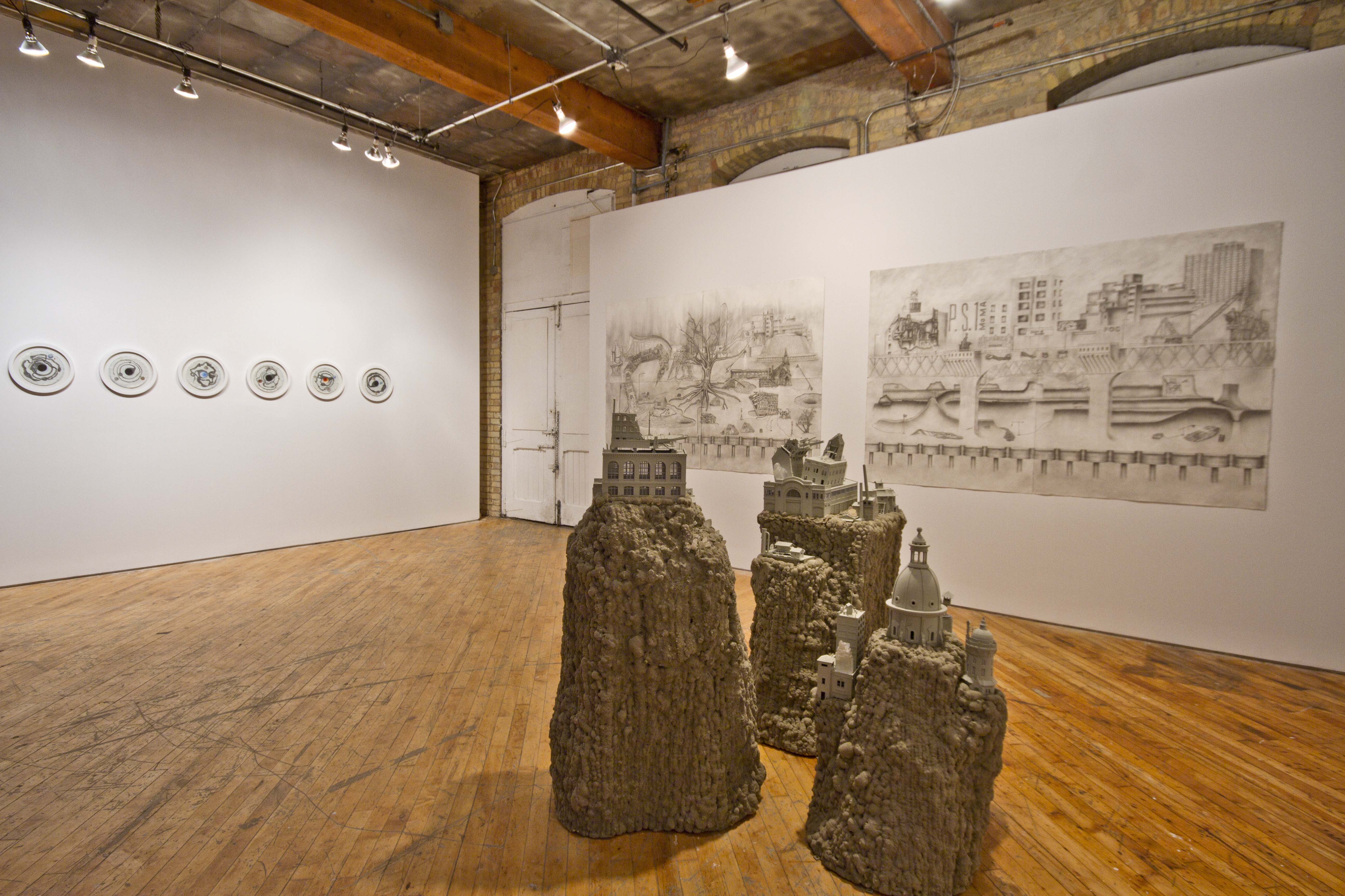 Keith Langergraber: You Can't Go Home Again, installation view sculptures and drawings.