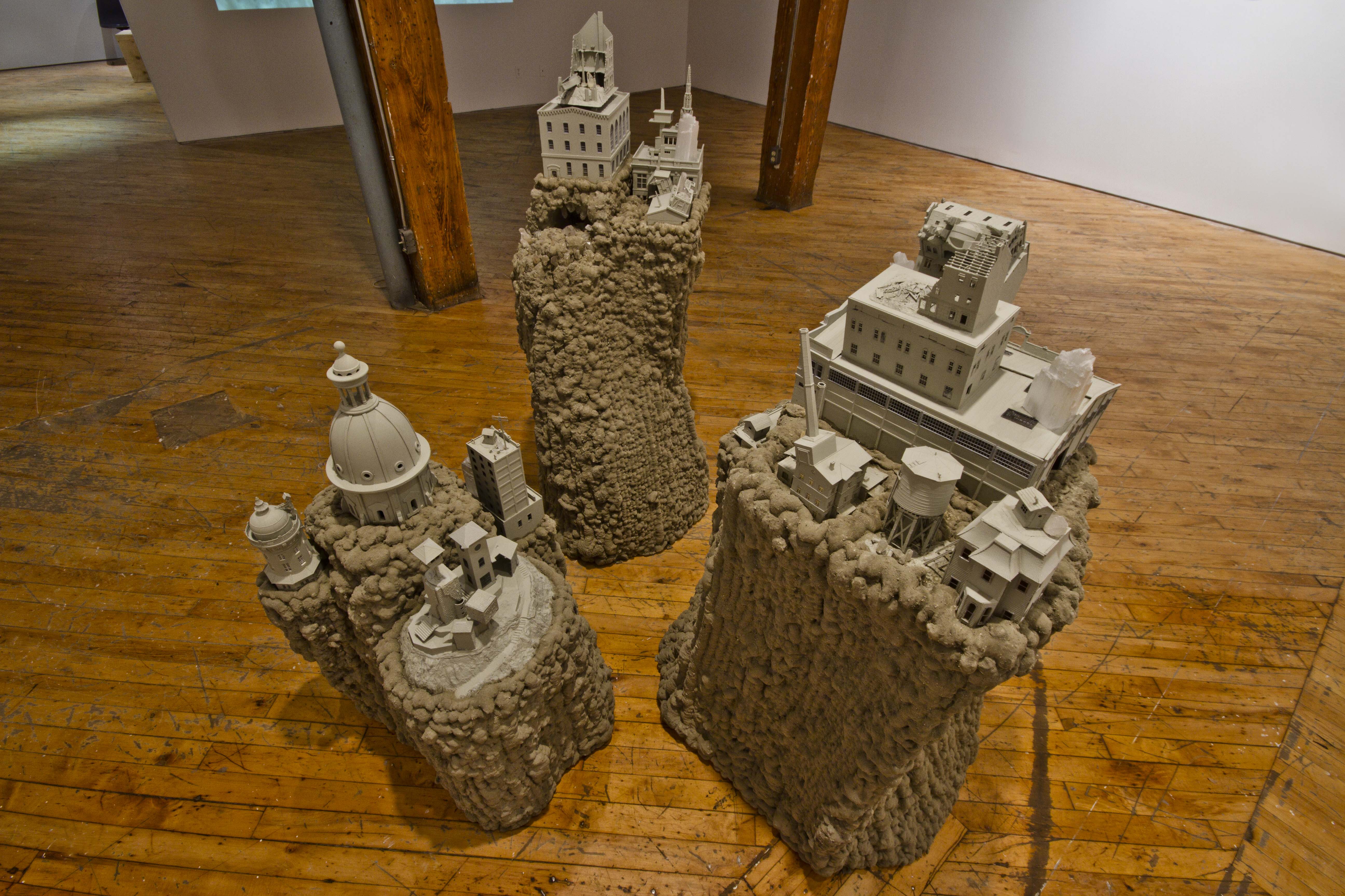 Keith Langergraber: You Can't Go Home Again, installation view sculptures and drawings.