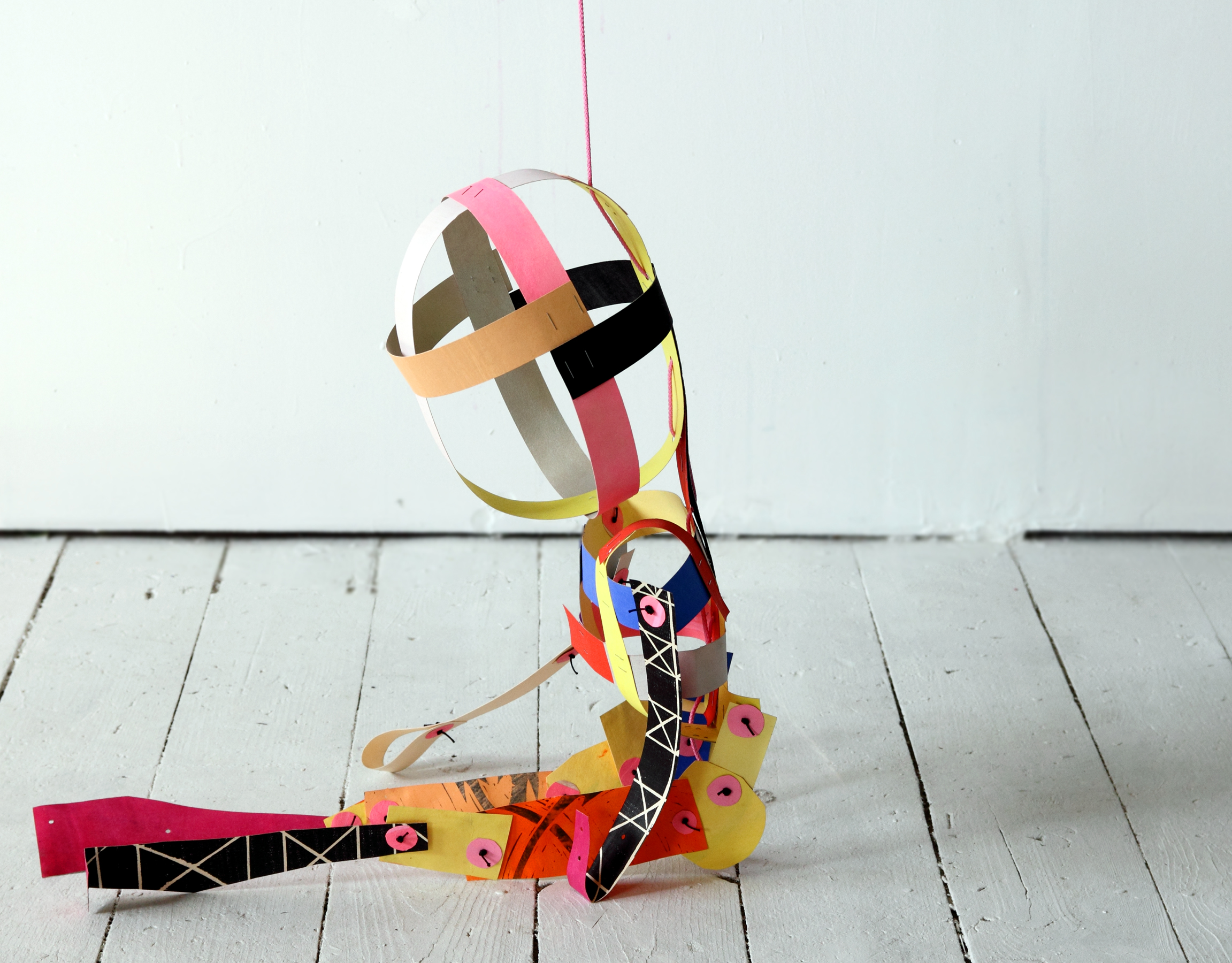 Image of a paper puppet, Libby Hague
