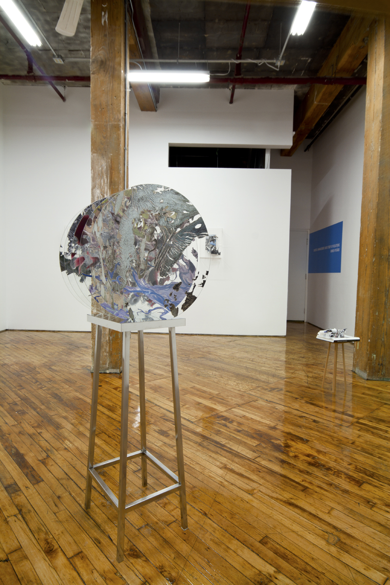 Randi Nygrd, installation view, a series of collages and texts.