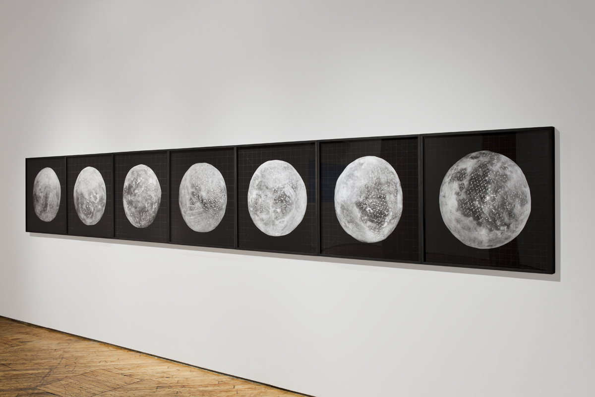 Sara A.Tremblay, installation view, images of the moon.