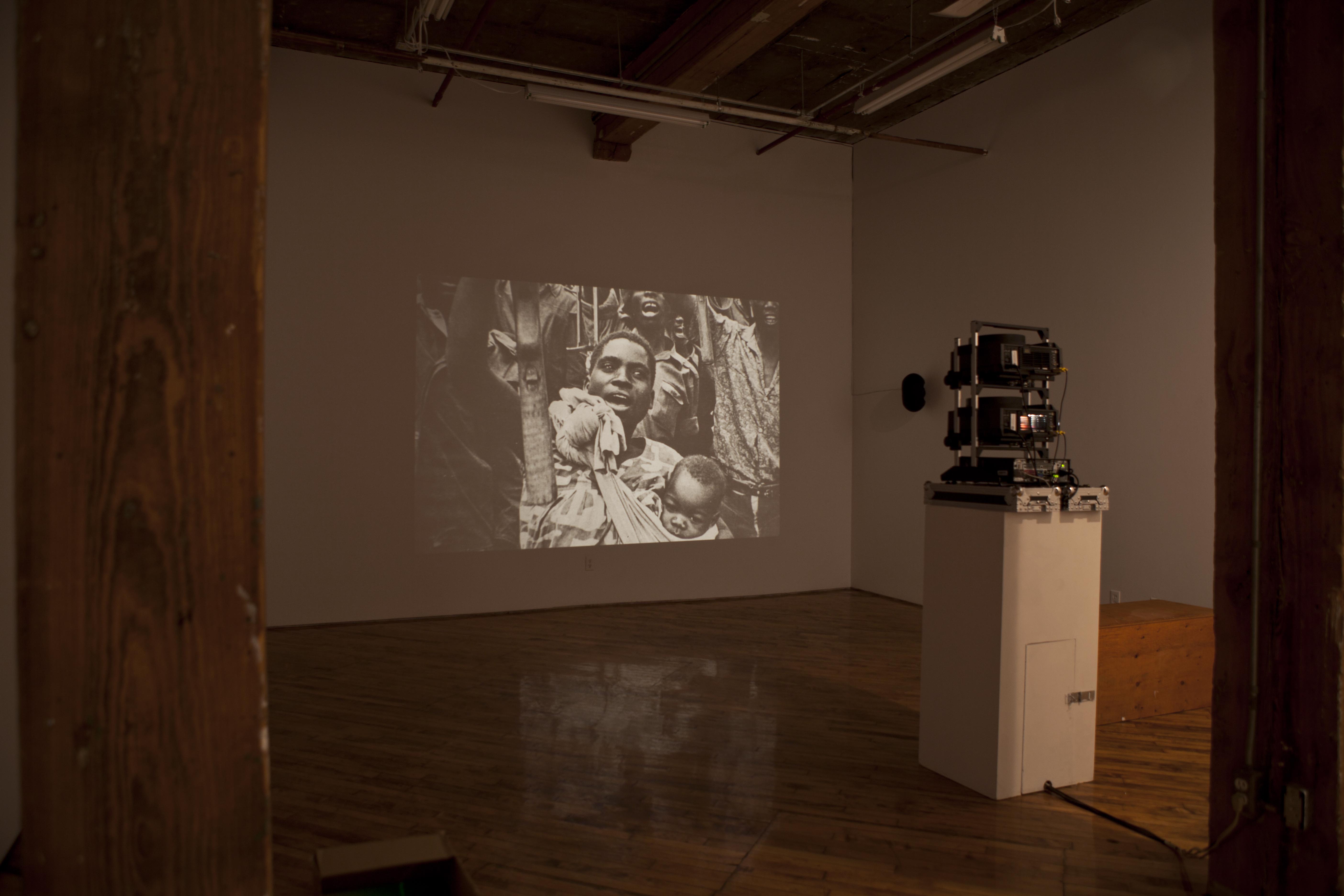 Mathieu Kleyebe Abonnenc, installation view, projection.