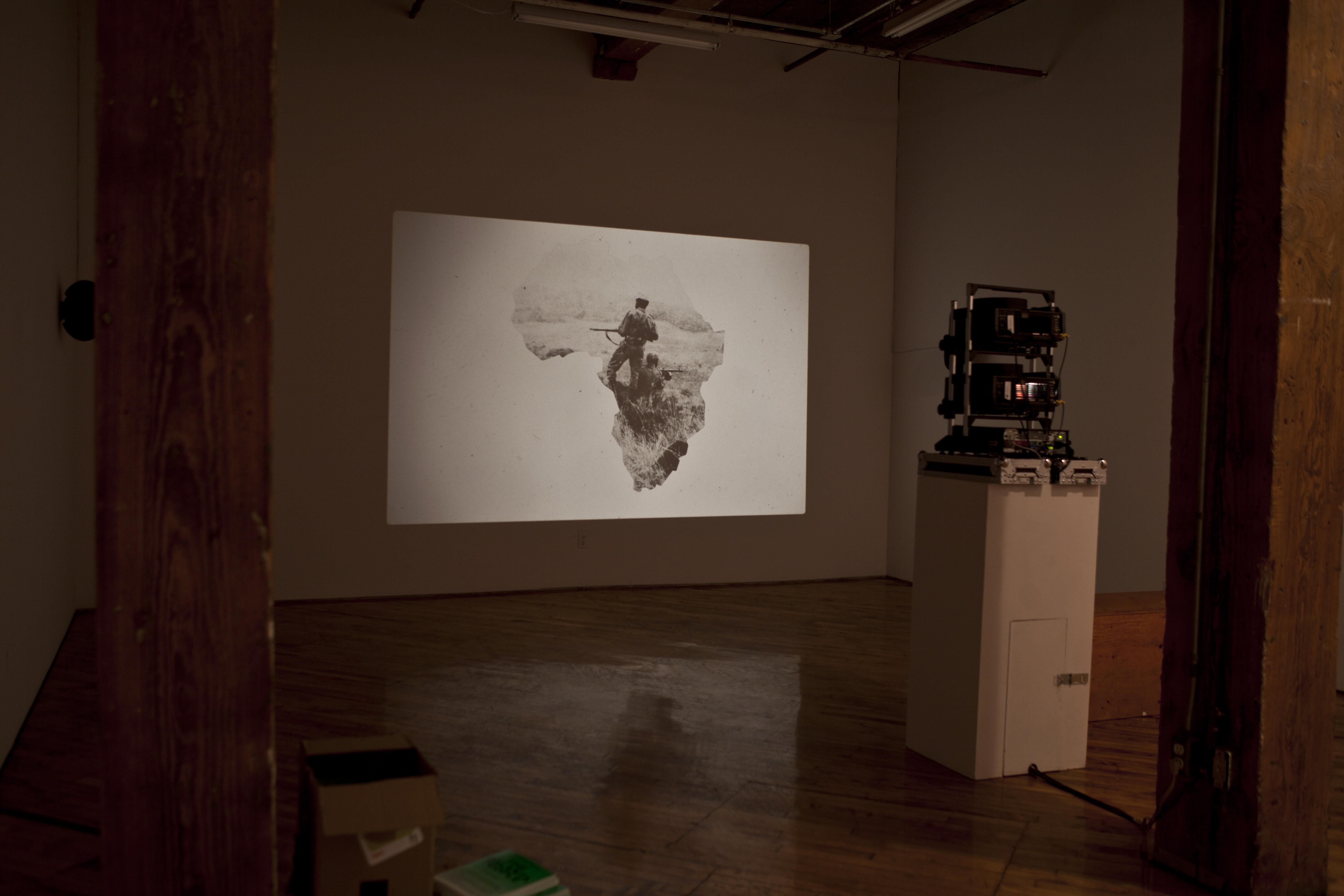 Mathieu Kleyebe Abonnenc, installation view, projection.