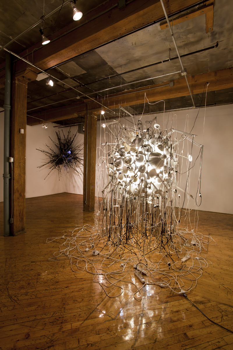 Michael A. Robinson, installation view, light sculpture.