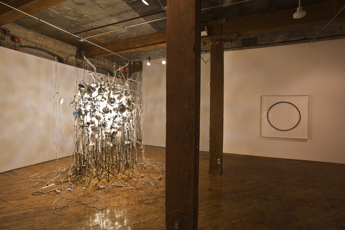 Michael A. Robinson, installation view, light sculpture.