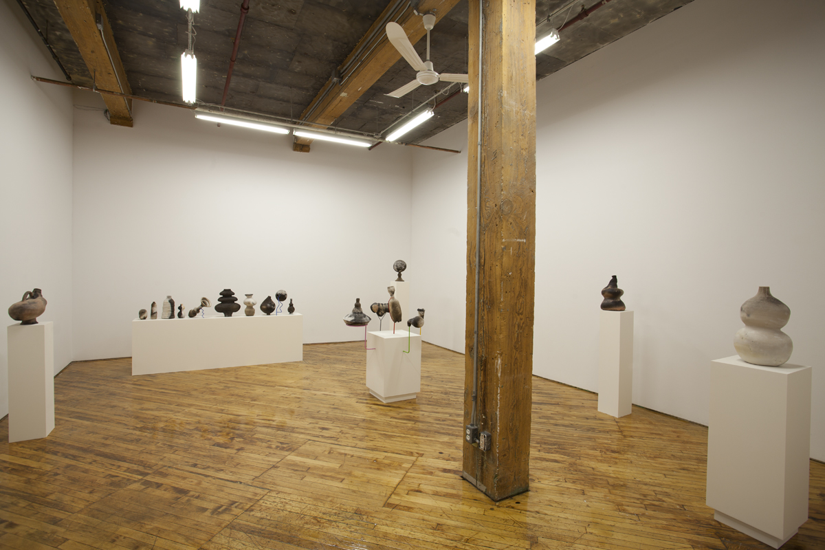 Maura Doyle, installation view, vase sculptures.