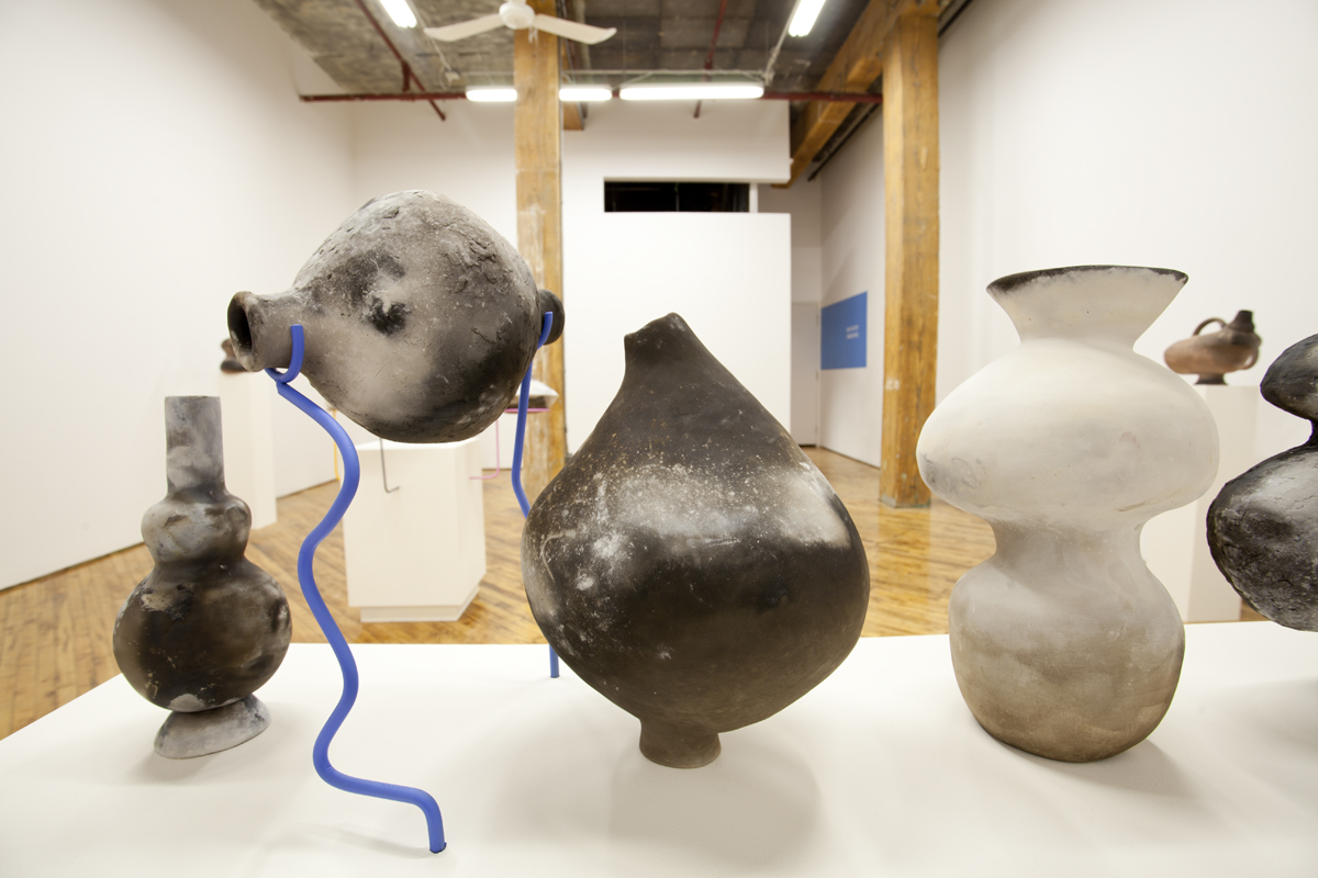 Maura Doyle, installation view, vase sculptures.