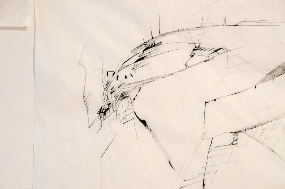 YYZLAB at Lakeshore Arts: Installation view, detail drawing