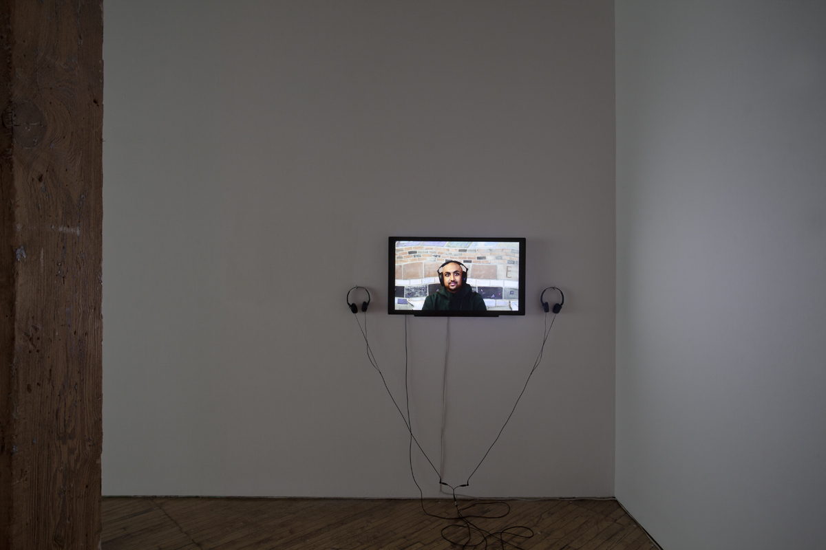 voz--voz/voice--voice provides a space for the articulation of different voices in the context of creative narratives and the frameworks enabled by new media and digital technologies, video monitor.