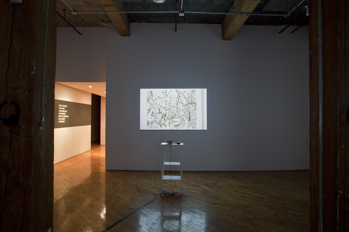 voz--voz/voice--voice provides a space for the articulation of different voices in the context of creative narratives and the frameworks enabled by new media and digital technologies, video projection