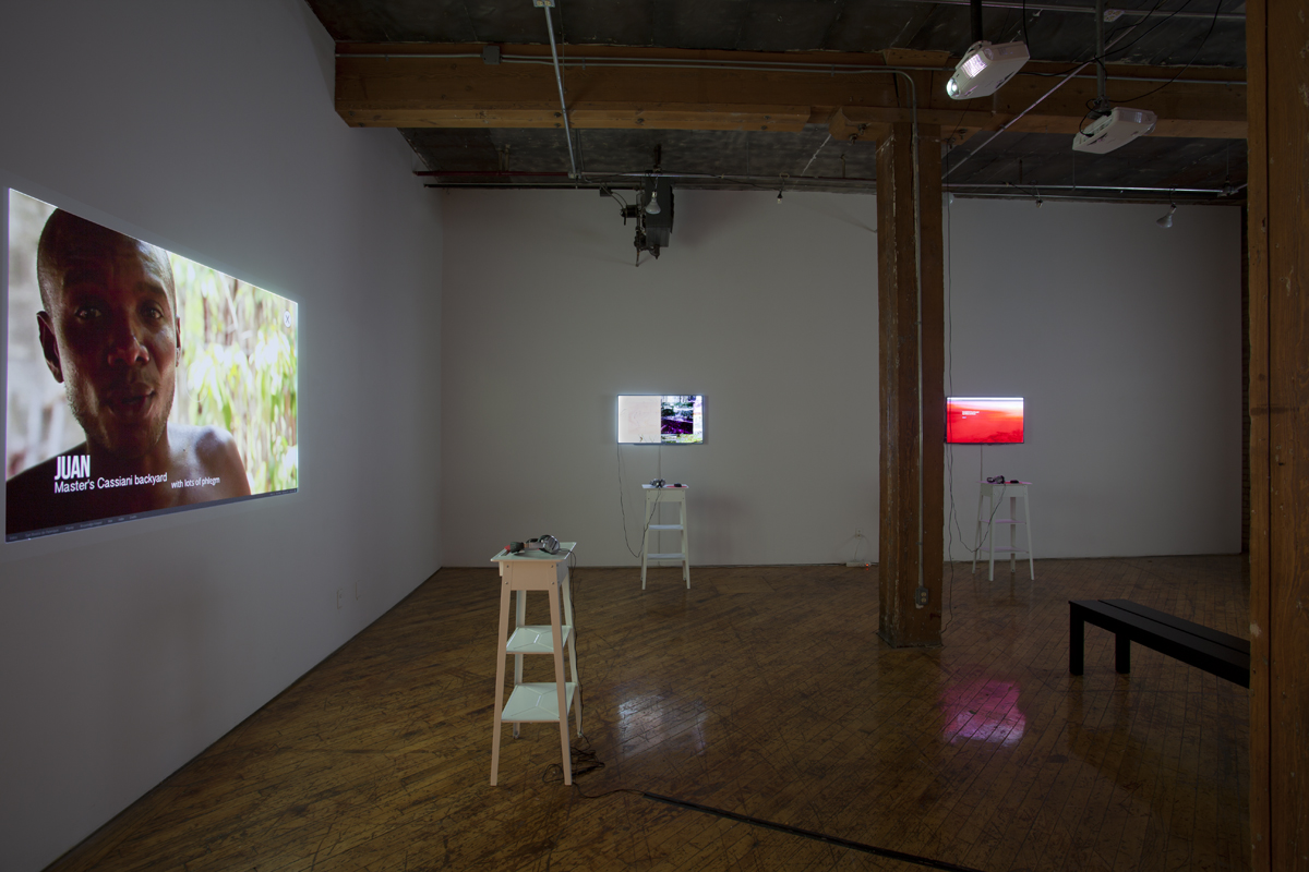 voz--voz/voice--voice provides a space for the articulation of different voices in the context of creative narratives and the frameworks enabled by new media and digital technologies, video projection