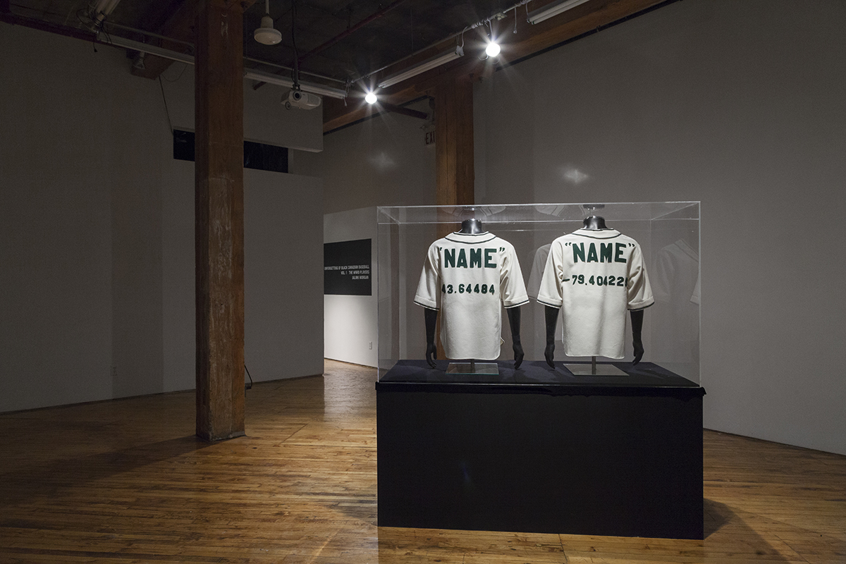Jalani Morgan, explores two Black baseball players that played for the local Mount Carmel Church team in 1942, baseball uniforms.