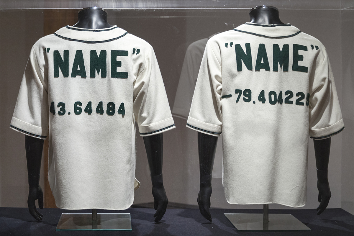 Jalani Morgan, explores two Black baseball players that played for the local Mount Carmel Church team in 1942, baseball uniforms.