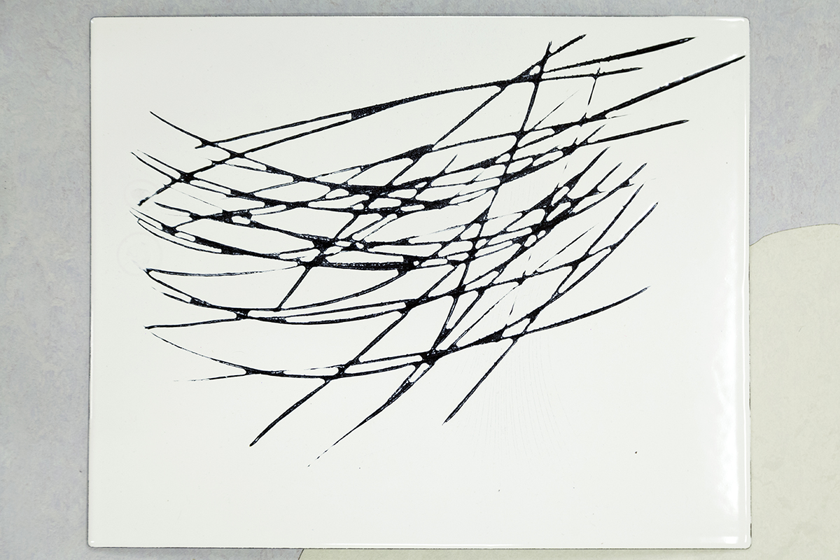 Marie-Michelle Deschamps + Bryan-K. Lamonde, installation view, detail of artwork, lines.