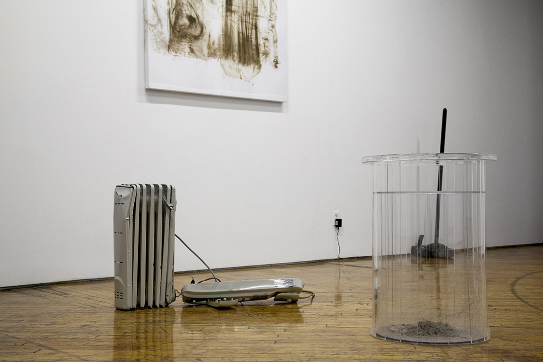 David Yu, installation view, sculptural elements.