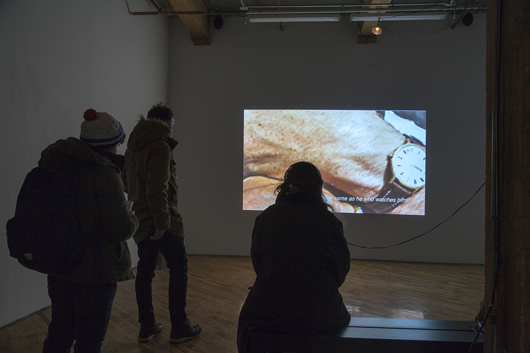 ORAIB TOUKAN, Skype imagery from Gaza collected from photographers, taxi drivers and fixers, video projections of the trauma of war,2015.