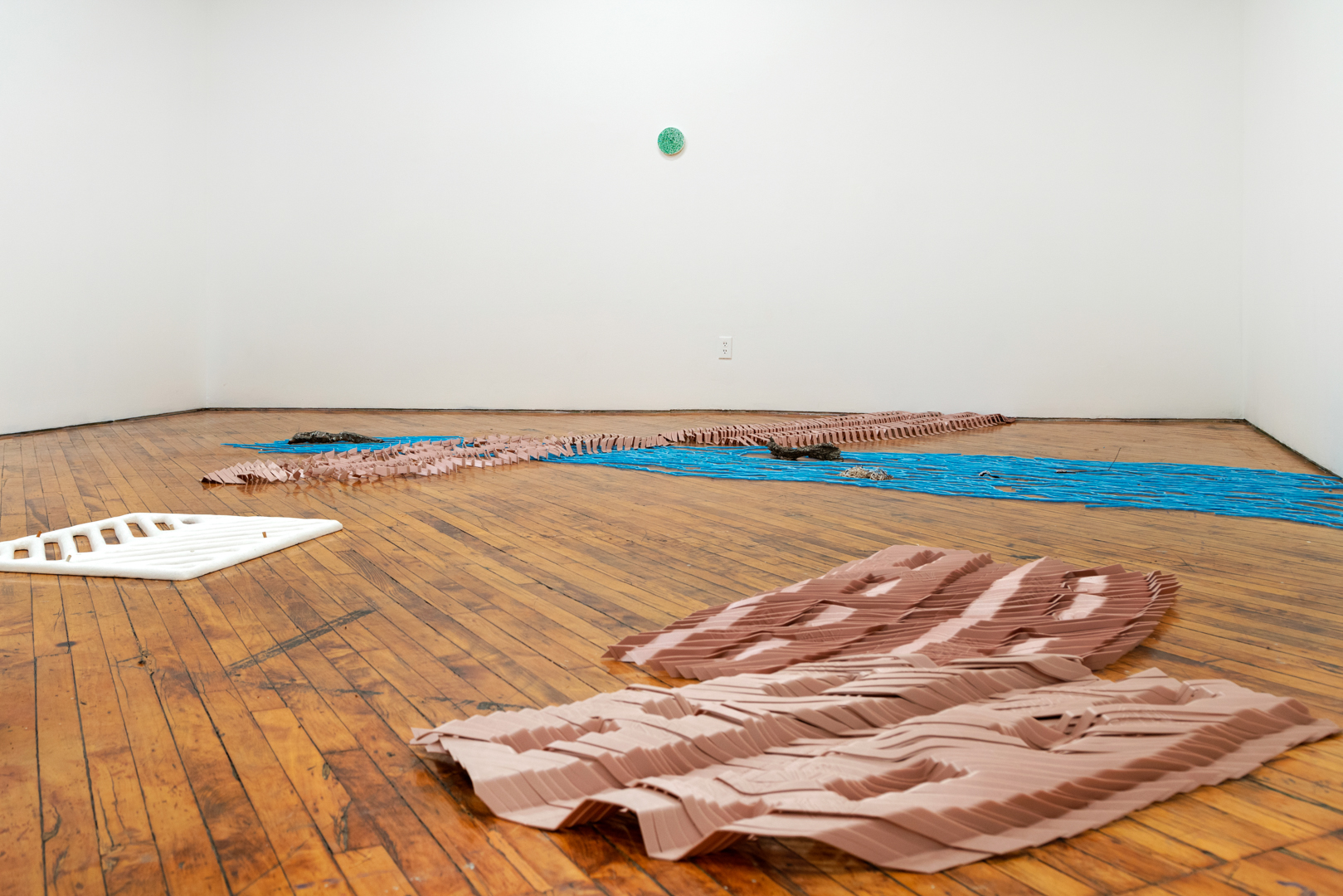 Tegan Moore, Installation view, textiles.