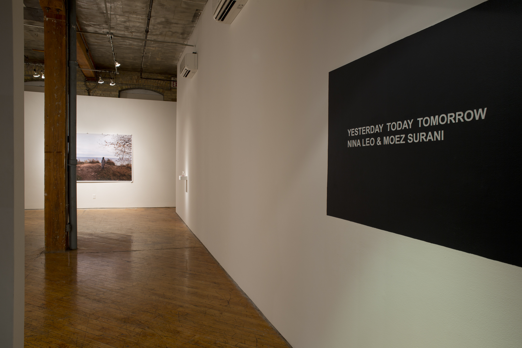 Nina Leo, Moez Surani, installation view of prints.