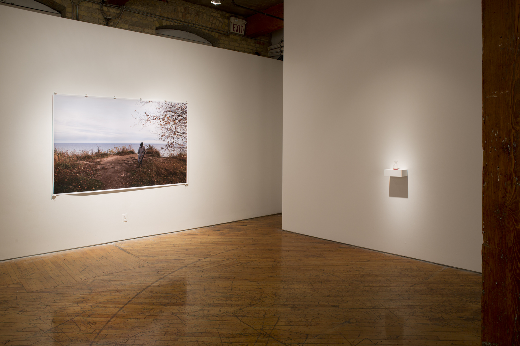 Nina Leo, Moez Surani, installation view of prints.
