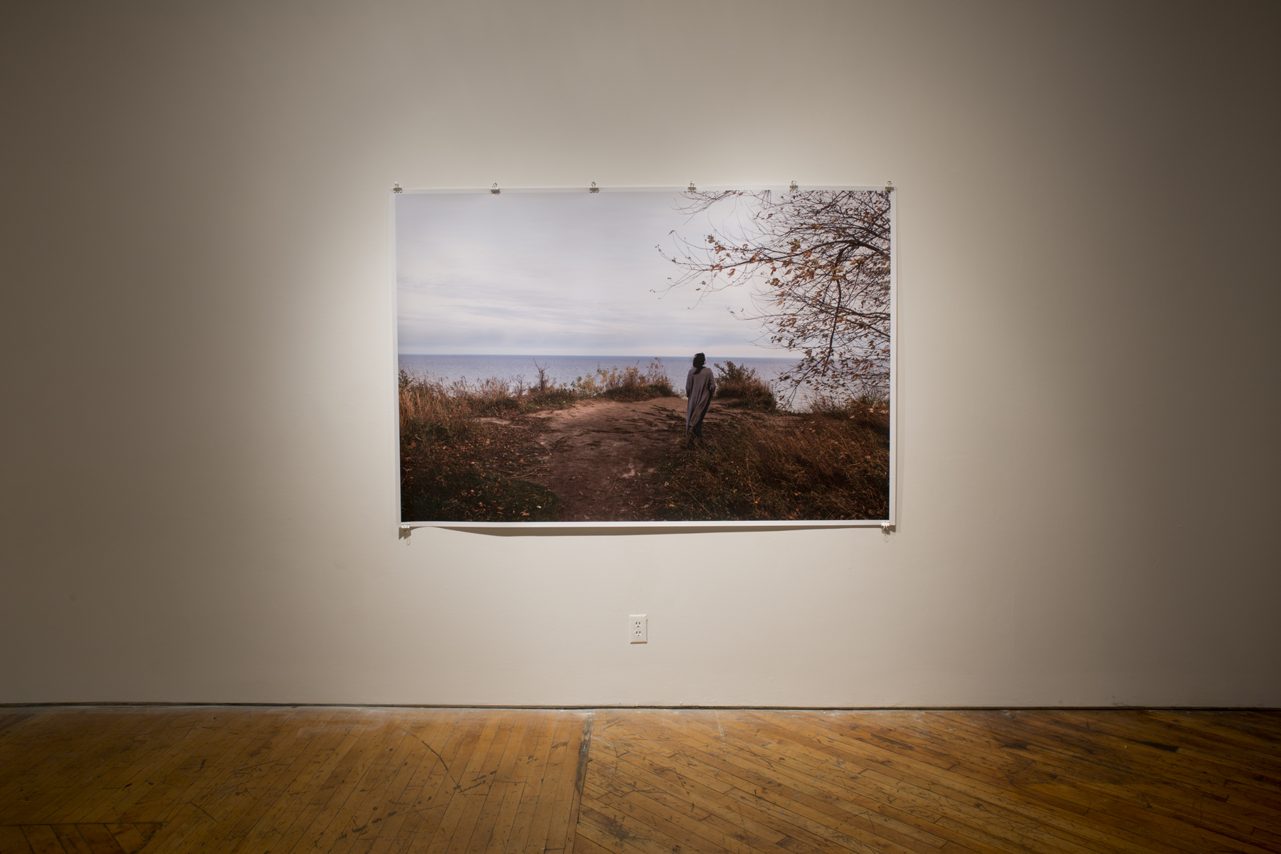 Nina Leo, Moez Surani, installation view of prints.