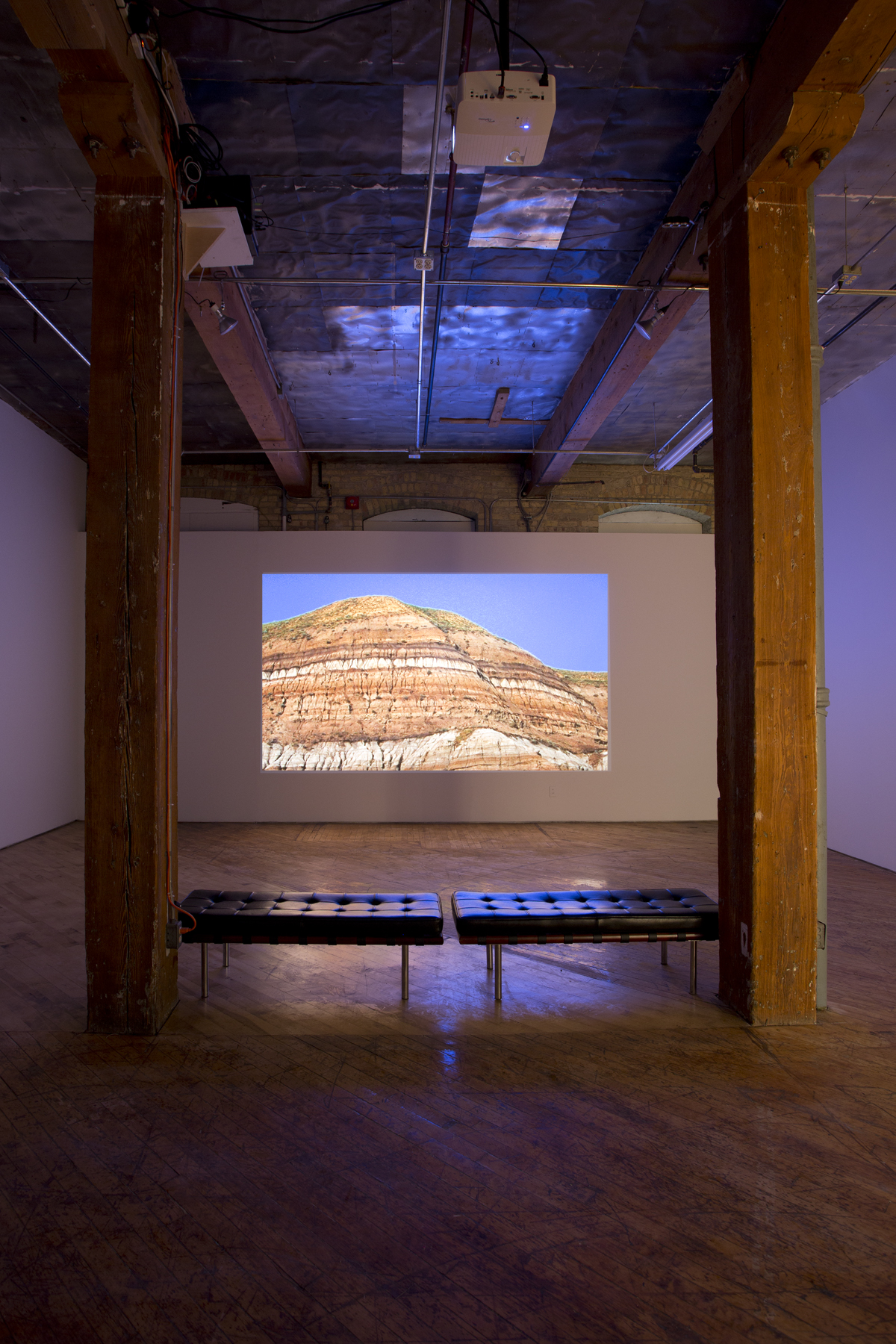 Eva Kolcze, projection of rock formations from Alberta Badlands.