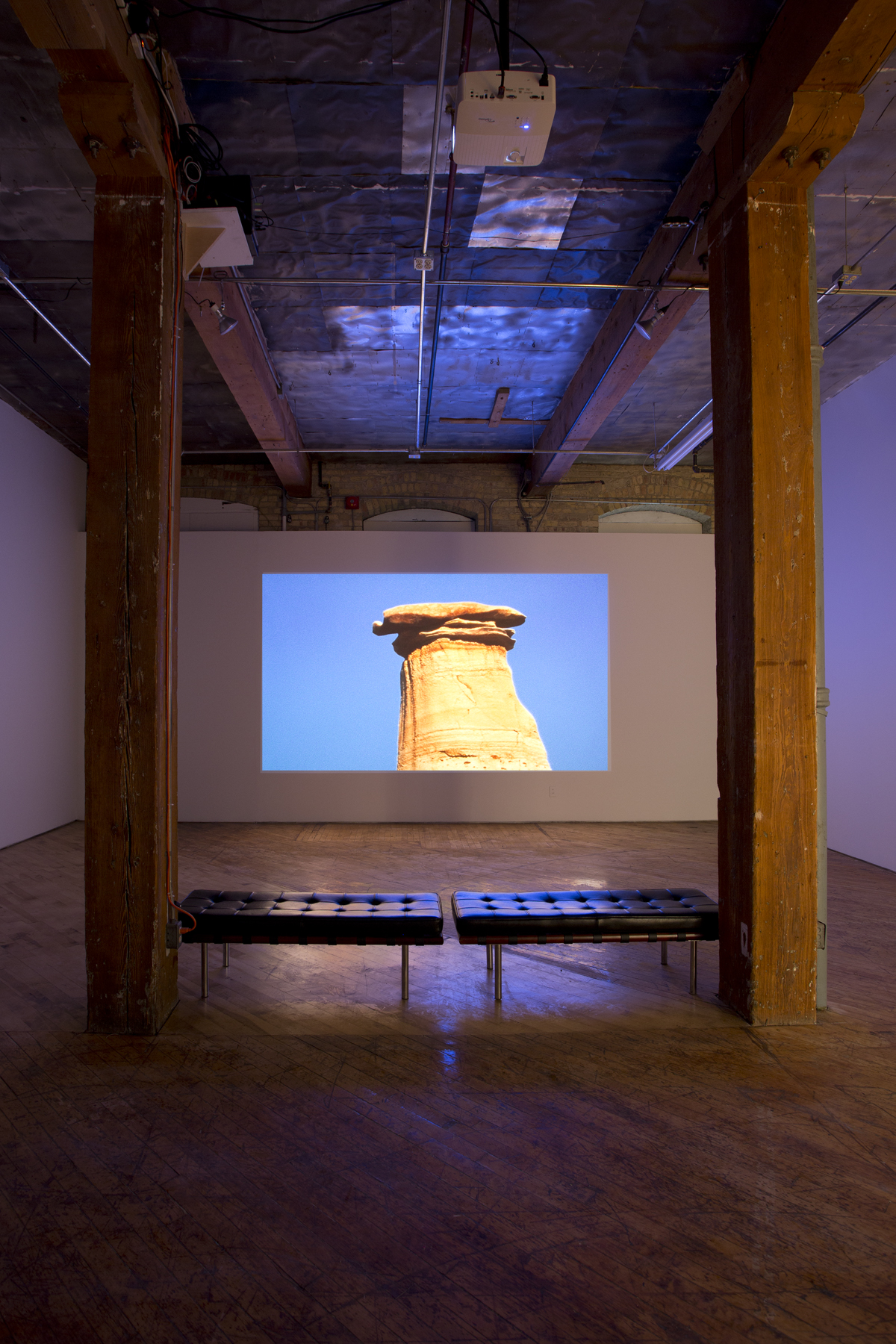 Eva Kolcze, projection of rock formations from Alberta Badlands.