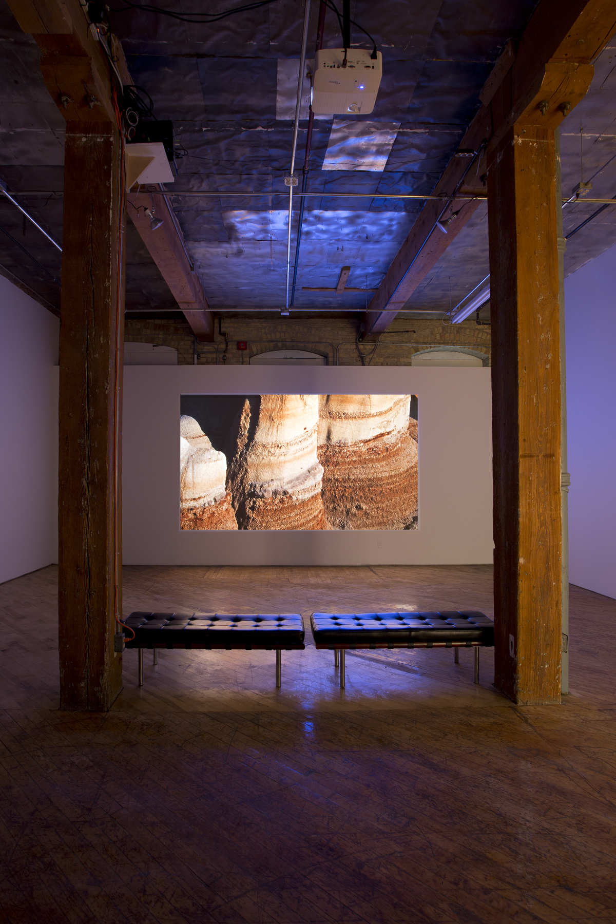 Eva Kolcze, projection of rock formations from Alberta Badlands.