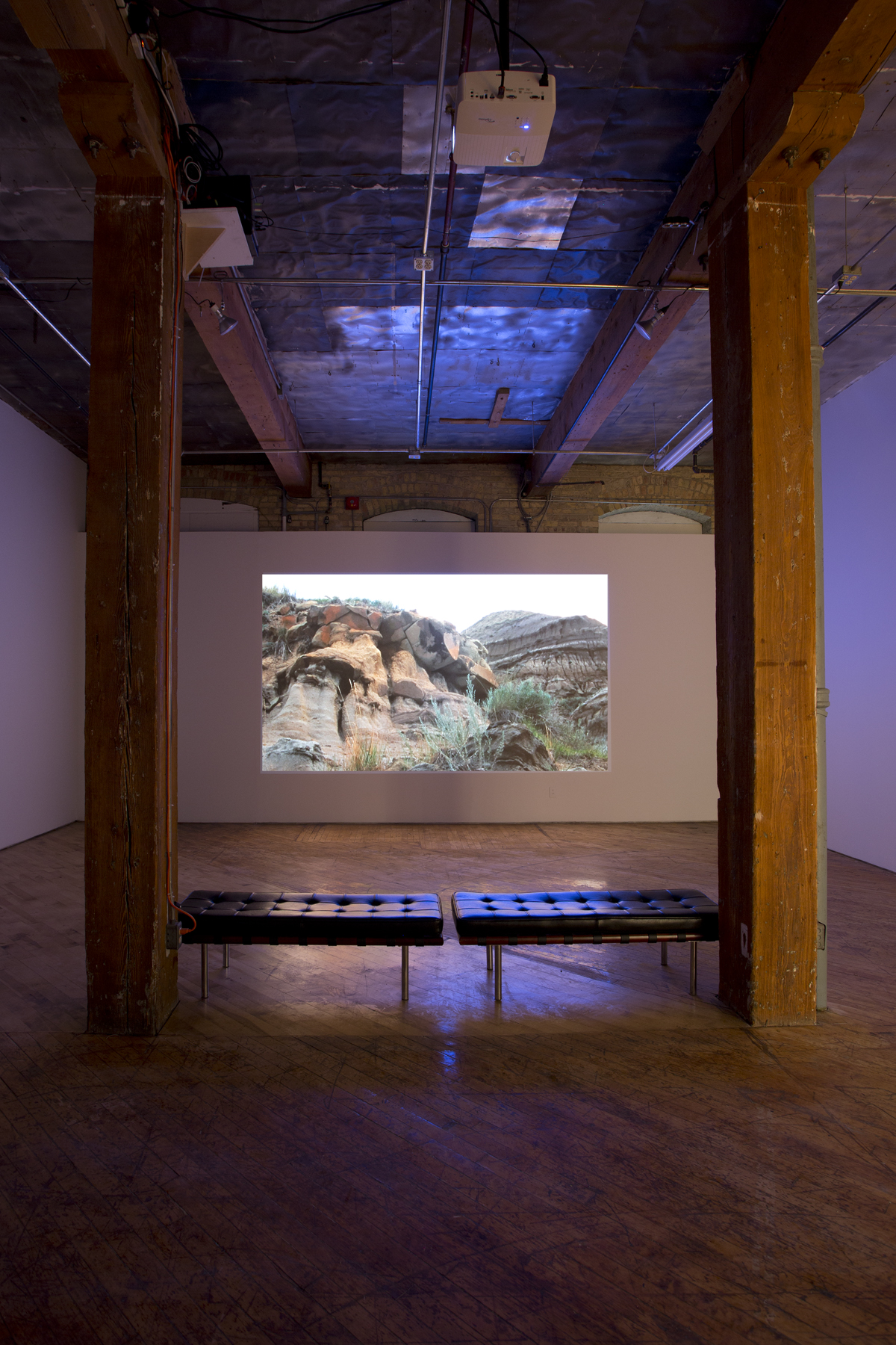 Eva Kolcze, projection of rock formations from Alberta Badlands.