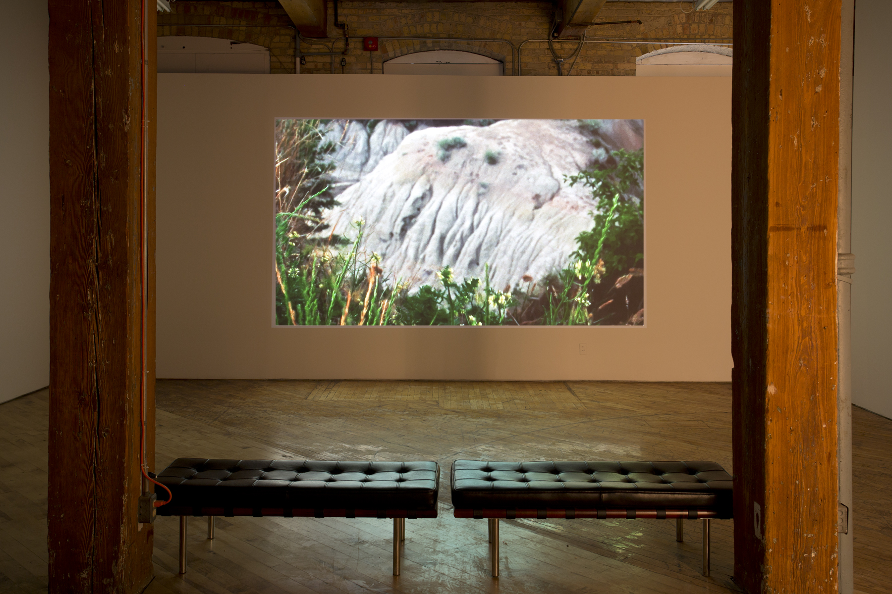 Eva Kolcze, projection of rock formations from Alberta Badlands.