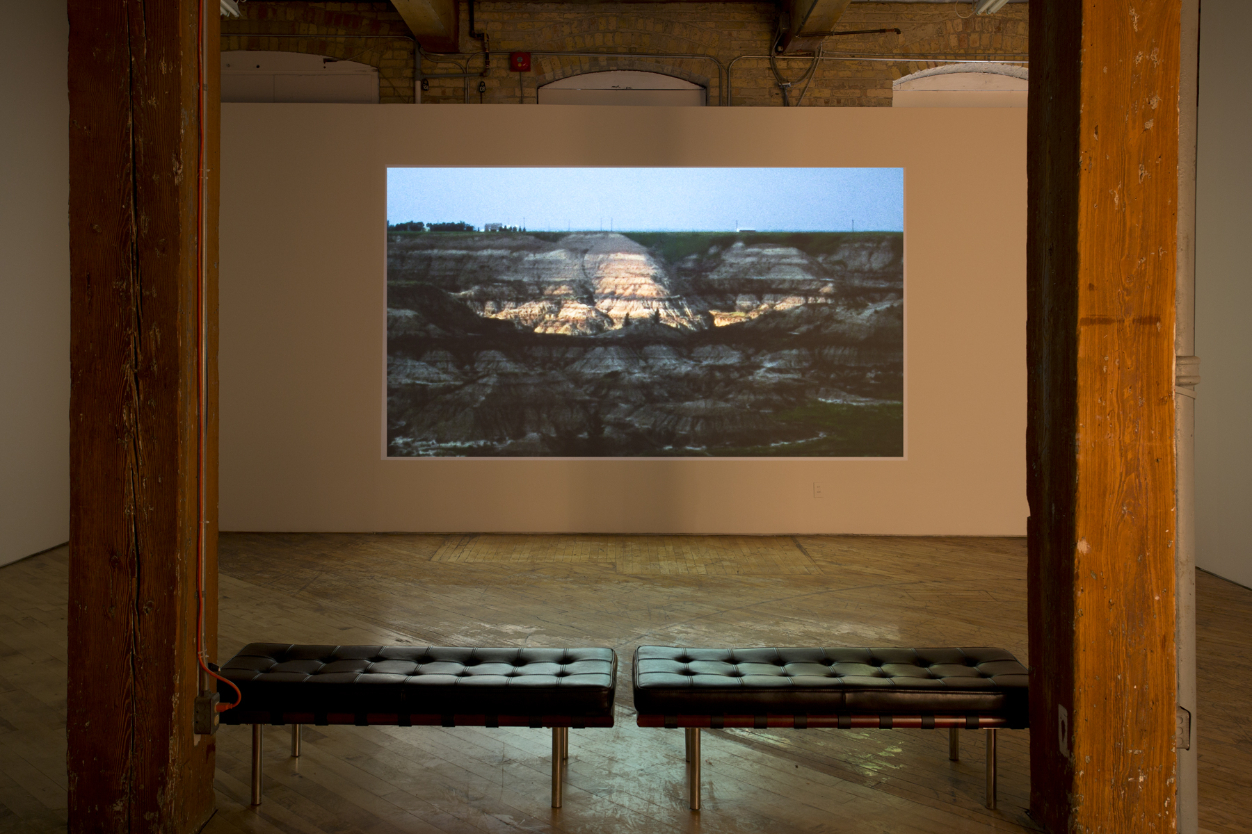 Eva Kolcze, projection of rock formations from Alberta Badlands.