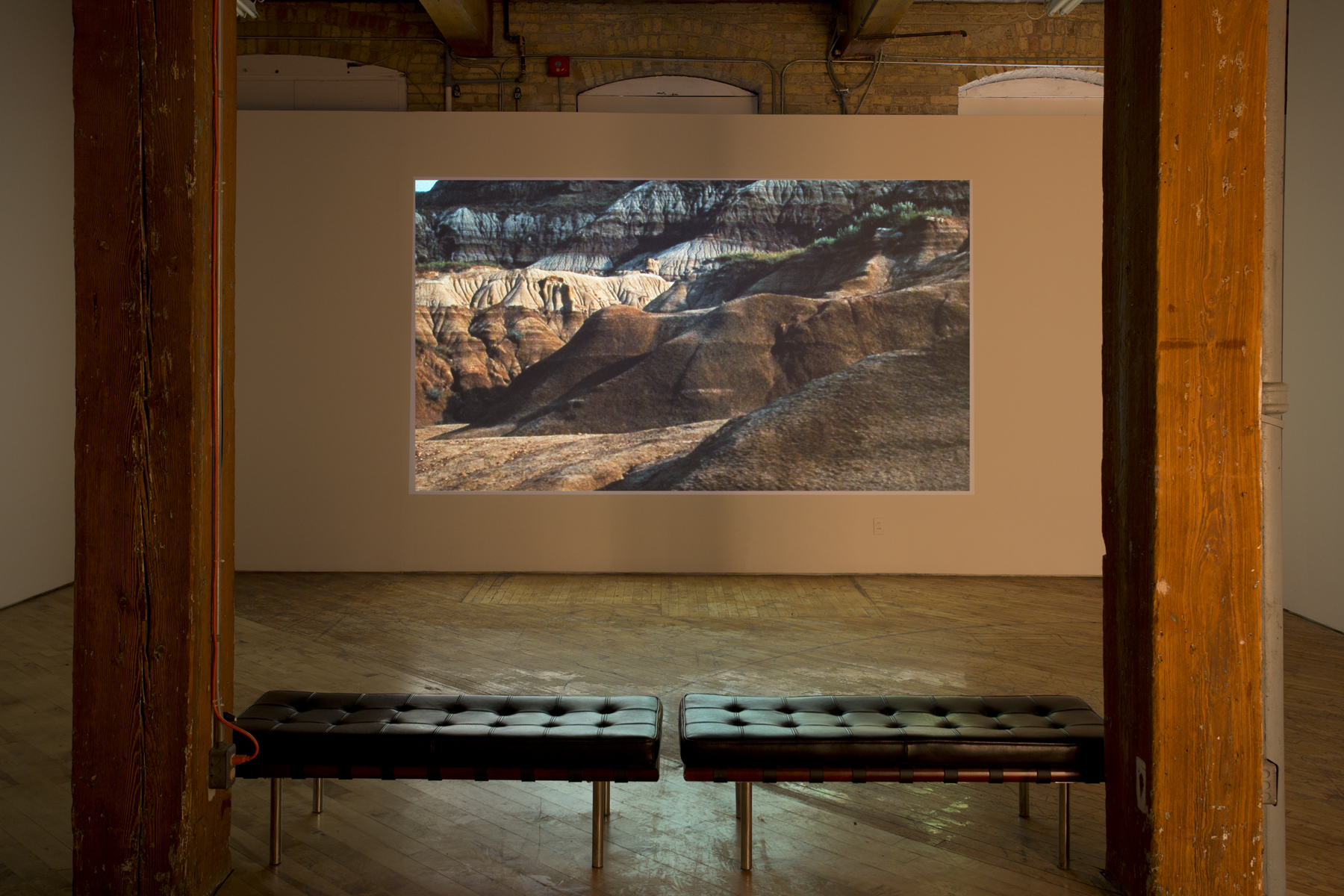 Eva Kolcze, projection of rock formations from Alberta Badlands.