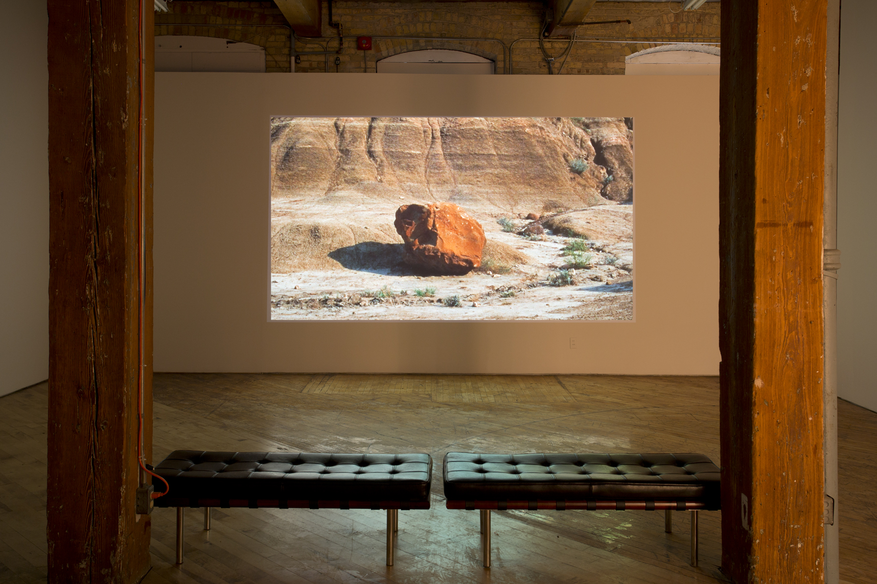 Eva Kolcze, projection of rock formations from Alberta Badlands.