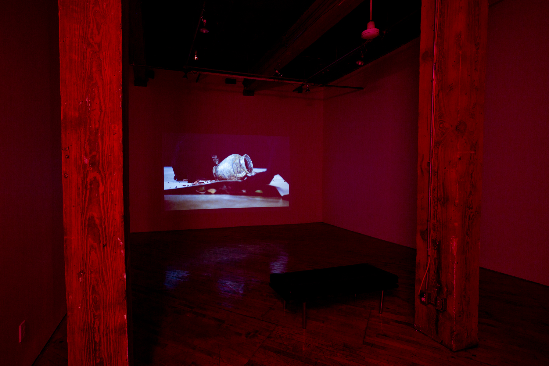 Edith Brunette and François Lemieux, installation view, projection.